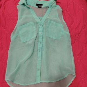 Wet Seal see through sleeveless blouse